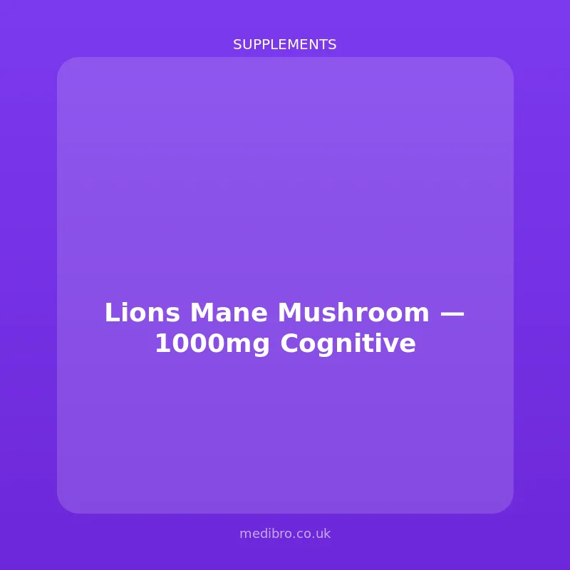 Lions Mane Mushroom 1000mg โ Cognitive