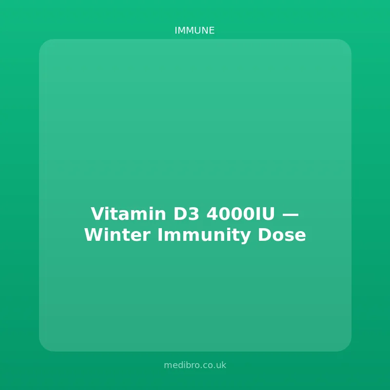 Vitamin D3 4000IU — Winter Immunity Dose